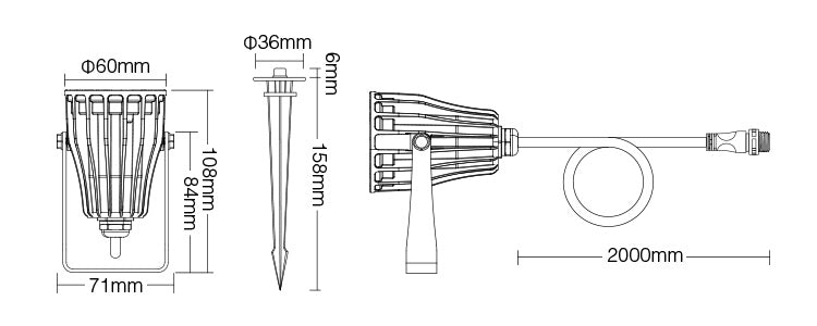 6W RGB+CCT Smart LED Garden Light (DC24V)