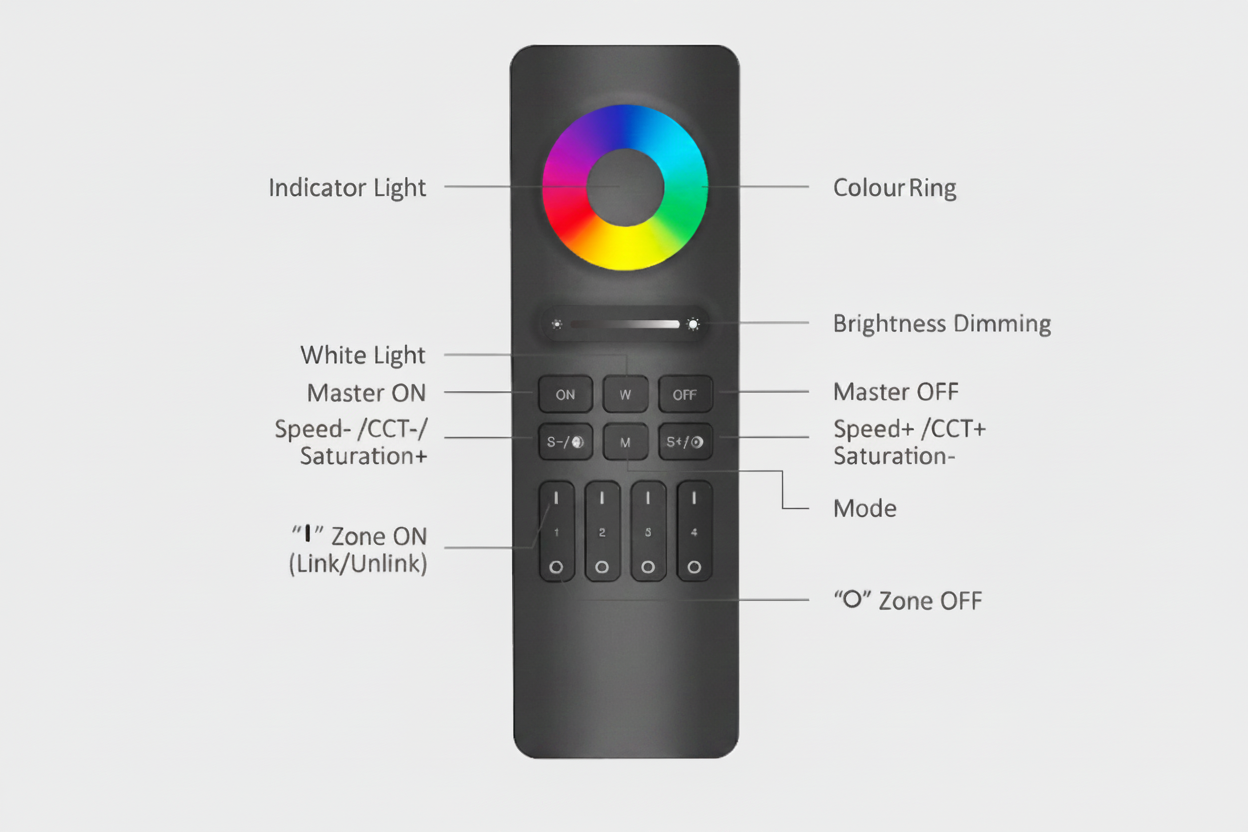 RGB+CCT Smart LED Remote Control
